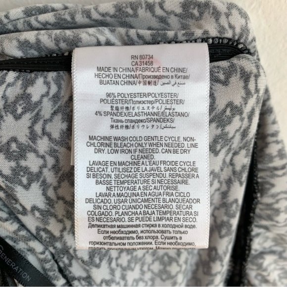 BCBGeneration Black & White Pattern Sleeveless Jumpsuit - Picture 7 of 11